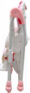 Scaun-de-masa-pentru-copii-si-bebe-Baby-Care-CC-reglabil-in-3-trepte-Pliabil-Centura-de-siguranta-Sezut-comfortabil-Masuta-detasabila-Pozitie-somn-Cosulet-de-depozitare-Model-Animalute-Roz_4
