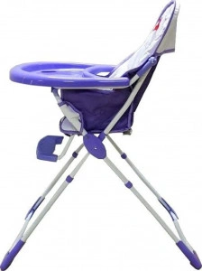 Scaun-de-masa-pentru-copii-si-bebe-Baby-Care-CH-pliabil-centura-de-siguranta-sezut-comfortabil-masuta-detasabila-model-Ursulet-Mov