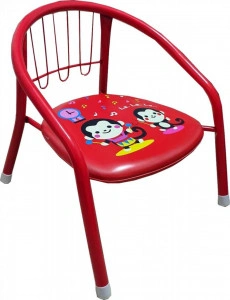 Scaun-metalic-pentru-copii-Novokids-Little-chair-Sezut-moale-cu-sunete-Pentru-interior-si-exterior-Dimensiuni-36x36x34-cm-Vopsea-lucioasa-Rosu