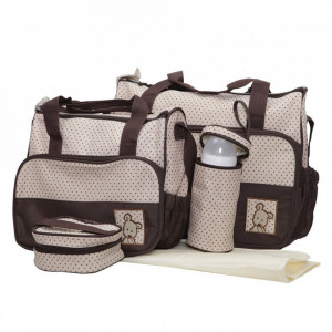 Set-3-genti-bebe-NOVOKIDS-Mastella-atasabile-la-carucior-Capacitate-mare-Geanta-termos-pentru-biberoane-inclusa-dimensiune-39X35X10-cm-Maron-Crem