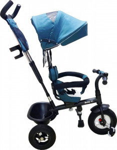 Tricicleta-cu-copertina-Baby-Care-My-first-Trike-roti-cauciuc-pedale-si-maner-pentru-parinti-scaun-reversibil-cu-invartire-360-grade-cadru-metalic-dimensiuni-100X45X90-cm-Turquoise_2