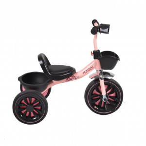 Tricicleta-cu-pedale-NOVOKIDS-Hawk-Trike-Cu-melodii-si-lumini-Doua-cosulete-pentru-jucarii-Max-25-kg-Roti-din-cauciuc-EVA-Cadru-metalic-Far-luminos-Roz_1