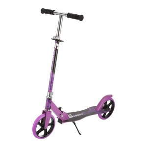 Trotineta copii si adolescenti NOVOKIDS™ Storm EVO PRO, Maxim 100 kg, Functie Super Brake, Maner reglabil pe inaltime, Diametru roata 200 mm, Mov