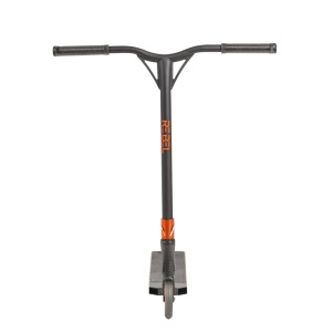 Trotineta Freestyle NOVOKIDS™ Rebel Stunter PRO, Maner 67 cm latime, Max 100 kg, Frana picior, Cadru si roti aluminiu, Diametru roata 120 mm, Negru - Img 3