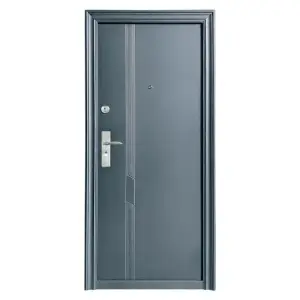 Usa metalica de exterior cu izolatie si vizor Novo Doors ND43, Deschidere Stanga Dreapta, tabla 0.7 mm, balamale si clanta incluse, toc de 7 cm, pentru case, Gri Antracit