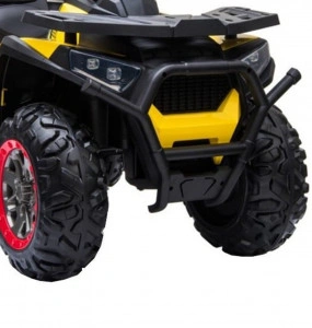 ATV-Electric-cu-acumulator-pentru-copii-NOVOKIDS-Desert-Rider-Cu-faruri-luminoase-Roti-din-Cauciuc-EVA-3-12-ani-max-50-kg-2-Baterii-de-12V-Mp3USB-2-Viteze-Lungime-111-cm-Model-Offroad-Galben-cu-Negru