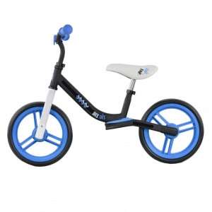 Bicicleta pedagogica fara pedale pentru copii NOVOKIDS™ Ziggy , roti 12" inch, 3-5 ani, Maxim 25 kg, Cadru metalic, Roti din spuma, Albastru