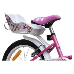 Bicicleta pentru copii NOVOKIDS™ Splend'Or Boom PRO Edition, Cu cosulet pentru papusi, Roti 18" inch, Maxim 50 kg, Cadru din otel, Roti ajutatoare detasabile, Ghidon reglabil pe inaltime, Roz - Img 4
