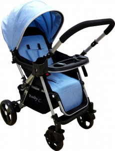 Carucior-nou-nascuti-2-in-1-BABY-CARE-PRO-511-Cadru-aluminiu-Maner-reversibil-Spatar-reglabil-5-trepte-Amortizoare-Frana-picior-Albastru_2