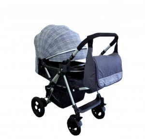 Carucior-nou-nascuti-2-in-1-BABY-CARE-PRO-511-Cu-geanta-bebe-inclusa-Cadru-aluminiu-Maner-reversibil-Spatar-reglabil-in-5-trepte-Amortizoare-Plasa-insecte-Frana-picior-Pliabil-Gri-jeans-cu-carouri_1