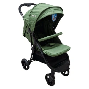 Carucior nou nascuti 2 in 1 BABY CARE™ PRO YK78, Pozitie somn, Spatar reglabil in 7 trepte, Frana picior, Pliabil, Verde Kaki