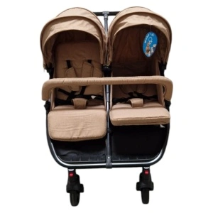 Carucior nou nascuti 2 in 1 pentru gemeni BABY CARE™ PRO P798, Maron-Gold