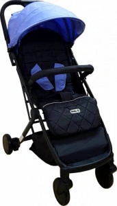 Carucior sport ultracompact pentru copii Baby Care™ PRO S108, Transformabil in troller, Spatar reglabil in 3 trepte, Roti cu rulment, Frana picior,Pliabil , Albastru