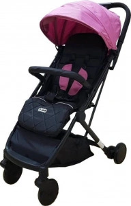 Carucior-sport-ultracompact-pentru-copii-Baby-Care-PRO-S108-Transformabil-in-troller-Spatar-reglabil-in-3-trepte-Roti-cu-rulment-Frana-picior-Pliabil-Roz