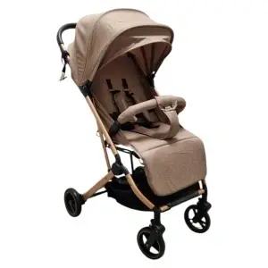 Carucior sport ultracompact pentru copii BABY CARE 311 Transformabil in troller, Spatar reglabil in 3 trepte, Pozitie somn, Bej Crem