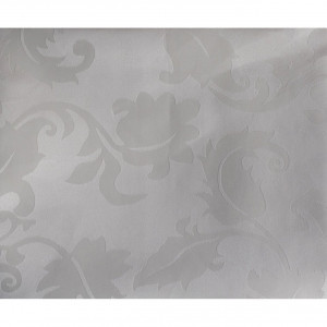 Fata de masa din Brocart (matase) cu motive florale CASA GINO ,ALB SI CREM,125X140, masa 4 persoane