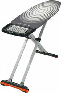 Masa de calcat Premium Harbinger® Belinda , Pentru fier si statie de calcat, Suprafata de calcare 46X127 cm, Inaltime ajustabila 80-105 cm, Monobloc, Bumbac 100%, Prelungitor incorporat, Multicolor