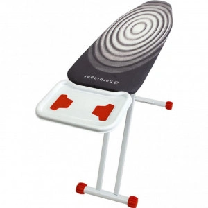 Masa de calcat Premium Harbinger® Powerboard , Pentru fier si statie de calcat, Suprafata 42X123 cm, Inaltime 55-90 cm, Multicolor