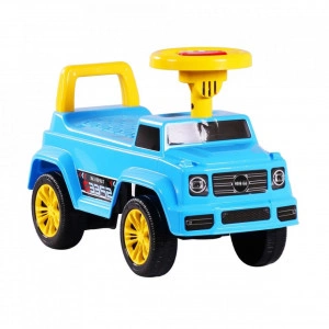 Masinuta cu Functie de Trotineta Fara Pedale Pentru Copii NOVOKIDS™ Speedy , Maxim 25 Kg, Cu Melodii si Sunete, Spatar de Protectie si Volan, ALBASTRU