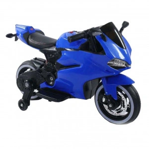 Motocicleta-Electrica-cu-Acumulator-Pentru-Copii-NOVOKIDS-Napoleon-Premium-Motor-3-7-ani-max-30-kg-Cu-Sunete-si-Lumini-LED-sa-din-piele-suspensie-pe-spate-Roti-ajutatoare-viteza-din-maner-Albastru