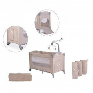 Patut-pliant-transformabil-in-tarc-copii-NOVOKIDS-Onceuponatime-NEST-62X125-cm-2-Niveluri-Jucarie-Carusel-muzical-Fermoar-acces-lateral-Bej_1