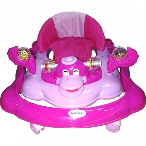 Premergator-Reglabil-in-3-Trepte-Baby-Care-Ratusca-Pliabil-8-Roti-Cu-Melodii-Roz_2