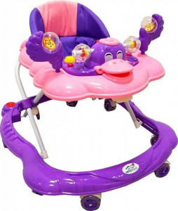 Premergator-Reglabil-in-3-Trepte-NOVOKIDS-Happy-Duck-cu-roti-din-silicon-Ratusca-Pliabil-8-Roti-Cu-Melodii-Mov