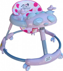 Premergator-reglabil-in-6-trepte-de-inaltime-NOVOKIDS-Baby-Panda-Walker-Cu-melodii-Pliabil-Max-20-kg-Roti-silentioase-Model-Ursulet-Panda-Roz