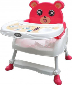 Scaun-de-masa-3-in-1-pentru-copii-si-bebe-NOVOKIDS-Teddy-Bear-transformabil-in-scaunel-copii-functie-inaltator-scaun-2-trepte-de-inaltime-sezut-comfortabil-masuta-detasabila-model-Ursulet-Roz_5