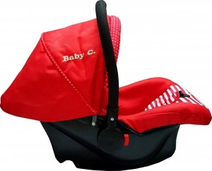 Scoica-auto-pentru-bebelusi-Baby-Care-PRO-cos-auto-maner-reglabil-captuseala-comfortabila-sistem-de-prindere-maximum-13-kg-Rosu-cu-dungi