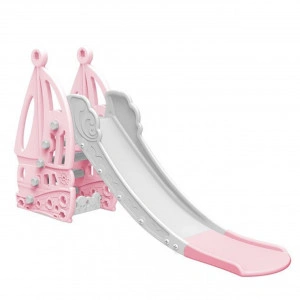 Tobogan Pentru Copii NOVOKIDS™ Nala Castle , Pentru Interior si Exterior, 185 centimetri panta alunecare, Maxim 40 Kg, Model Castel , Roz