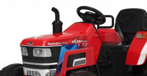 Tractor-Electric-XXL-cu-acumulator-pentru-copii-NOVOKIDS-Mahindra-6075-PST-telecomanda-parinti-inclusa-Melodii-si-USB-3-8-ani-Baterie12V-2-Viteze-lungime-140-cm-faruri-Rosu