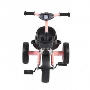 Tricicleta-cu-pedale-NOVOKIDS-Hawk-Trike-Cu-melodii-si-lumini-Doua-cosulete-pentru-jucarii-Max-25-kg-Roti-din-cauciuc-EVA-Cadru-metalic-Far-luminos-Roz
