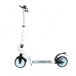 Trotineta-din-aluminiu-cu-frana-pe-disc-NOVOKIDS-Fiore-Plus-maxim-100-kg-Franare-dubla-Suspensie-dubla-Diametru-roata-200-mm-Alb-cu-Albastru_1