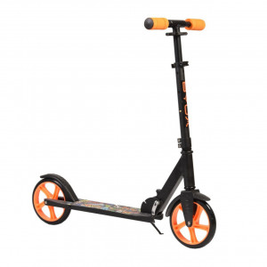 Trotineta-din-aluminiu-NOVOKIDS-Flurry-Scooter-Maxim-100-kg-Functie-Super-Brake-Maner-reglabil-pe-inaltime-Diametru-roata-200-mm-Negru-cu-Portocaliu_1