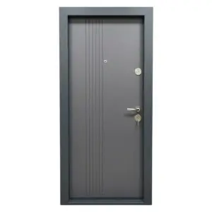 Usa metalica de apartament Novo Doors NDS30 de culoare Gri antracit cu deschidere pe Stanga