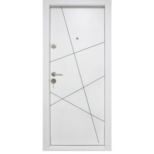 Usa metalica de apartament cu izolatie si vizor Novo Doors First Class NDS11, Deschidere Stanga Dreapta, Dimensiune 200X88 cm, Tabla 12 mm, Kit complet, Alb