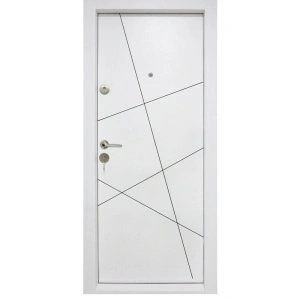 Usa metalica de apartament cu izolatie si vizor Novo Doors First Class NDS11, Deschidere Stanga Dreapta, Dimensiune 200X88 cm, Tabla 12 mm, Kit complet, Alb