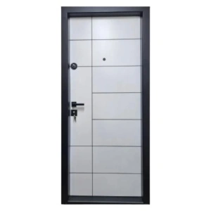 Usa metalica de apartament cu izolatie si vizor Novo Doors First Class NDS02, Deschidere Stanga Dreapta, Dimensiune 200X88 cm, Tabla 12 mm, Kit complet, Alb