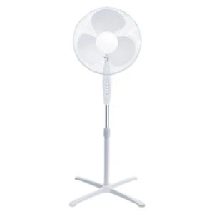 Ventilator electric cu picior HouseXL WindFury, Diametru 16", 40 cm, 40W, 3 Viteze, Oscilant, Silentios, Inaltime reglabila, Alb
