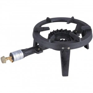 Arzator rotund (pirostrie) din fonta HouseXL® Volcano, Cu GPL, Pentru exterior, Diametru 28 cm, Elefant, Negru