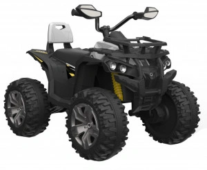 ATV-Electric-cu-acumulator-pentru-copii-NOVOKIDS-Majestic-Quad-PRO-Cu-melodii-si-lumini-Lungime-103-cm-Max-30-kg-12V-2-motoare-Negru-cu-Alb