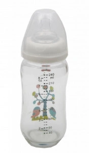 Biberon-din-sticla-cu-capac-Cangaroo-Hello-0-luni+-240-ml-8-masuri-sistem-anti-colici-tetina-lapte-Alb_2