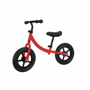 Bicicleta pedagogica fara pedale pentru copii NOVOKIDS™ Splend'Or Balance Bike 121, Roti 12" inch, 1-5 ani, Maxim 30 kg, Cadru otel, Roti din spuma cauciucata EVA, Ghidon si sa reglabile pe inaltime, Rosu