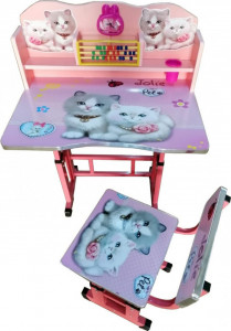 Birou-copii-din-MDF-cu-jucarii-interactive-Novokids-My-first-desk-Dimensiuni-68X43X65-Cadru-metalic-masuta-copii-Model-Pisicute-Roz_2