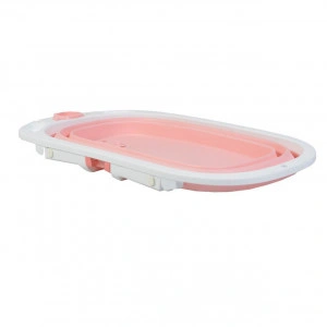 Cadita-pliabila-cu-stender-pentru-bebelusi-si-copii-NOVOKIDS-Folding-Bath-Tub-baita-bebe-ergonomica-81x45x22-cm-supapa-scurgere-Roz_1