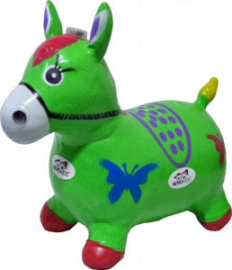 Calut-de-sarit-gonflabil-NOVOKIDS-Jumping-Donkey-Cu-sunete-si-lumini-Dimensiuni-55X50X25-cm-Pentru-interior-si-exterior-Max-50-kg-Verde