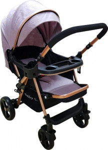 Carucior-nou-nascuti-2-in-1-BABY-CARE-PRO-511-Cadru-aluminiu-Maner-reversibil-Spatar-reglabil-in-5-trepte-Amortizoare-Frana-picior-Pliabil-Gri_1