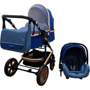 Carucior-nou-nascuti-3-in-1-Baby-Care-PRO-530-Cu-geanta-bebe-Cadru-Aluminiu-Amortizoare-Roti-din-cauciuc-plin-AVE-Landou-Scoica-auto-Spatar-reglabil-3-trepte-Plasa-insecte-Albastru-cu-Carouri_1