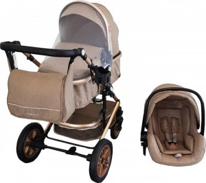 Carucior-nou-nascuti-3-in-1-Baby-Care-PRO-530-Cu-geanta-bebe-Cadru-Aluminiu-Gold-Amortizoare-Roti-din-cauciuc-plin-AVE-Landou-Scoica-auto-Spatar-reglabil-3-trepte-Plasa-insecte-Maron-Gold_3